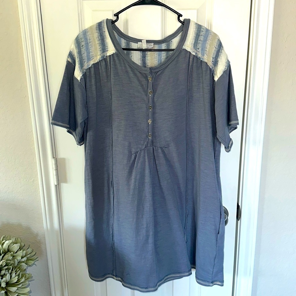 Distressed Shirt Dress